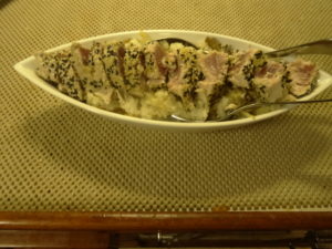 seared tuna with sesame seeds 